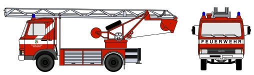 Loewe 4121 - H0 - Iveco Magirus Zeta  90M5 - DL18 Feuerwehr Mainstockheim